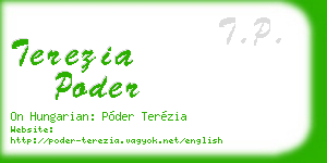 terezia poder business card